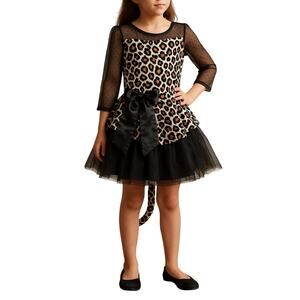 Chasing Fireflies Leopard & Tulle Halloween Costume Girls Size 8